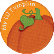 Sweet Autumn Pumpkin Round Sticker