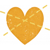 Sweet Autumn Yellow Argyle Heart Stamp