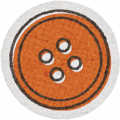 Sweet Autumn Orange Button Sticker
