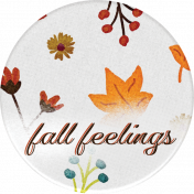 Fall Reflections Mini Round Sticker Fall Feelings