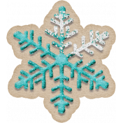 Baking Days Sticker Snowflake Teal