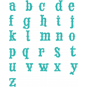 Baking Days Alpha Sheet Lowercase- Teal