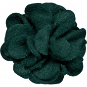 Winter Cozy Element Dark Green Flower