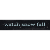 Winter Cozy Element Word Art Snippet Snow Fall