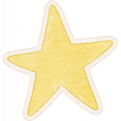 Woolen Mill Baby Addon Element Sticker Yellow Star