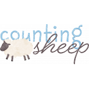 Woolen Mill Baby Addon Word Art Counting Sheep