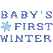 Woolen Mill Baby Addon Word Art First Winter