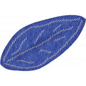 Woolen Mill Blue Felt Leaf