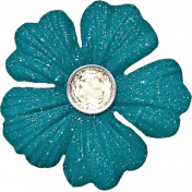Winters Repose Element Teal Flower