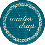 Winters Repose Element Round Sticker Winter Days