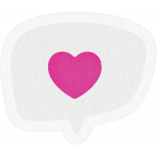 Heading Offline Hot Pink Heart Chat Bubble Sticker