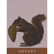 An Autumn to Behold Squirrel 3x4 Journal Card