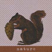 An Autumn to Behold Squirrel 4x4 Journal Card