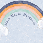 Rainy Days Rainbows 4x4 Journal Card