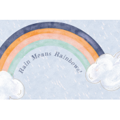 Rainy Days Rainbows 4x6 Journal Card