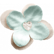 Small Town Life Cream & Teal Flower