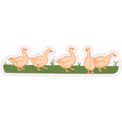 Green Acres Element Geese Sticker