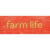 Green Acres Element Word Art Farm Life