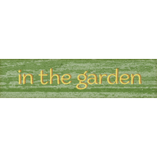 Green Acres Element Word Art Garden