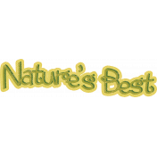 Green Acres Element Word Art Natures Best