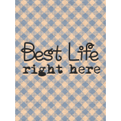 Green Acres Best Life 3x4 Journal Card