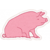 Green Acres Mini Pig Sticker