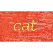 Green Acres Cat Word Art