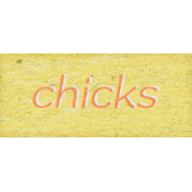 Green Acres Chicks Word Art