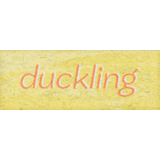 Green Acres Duckling Word Art