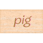 Green Acres Pig Word Art