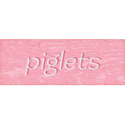 Green Acres Piglets Word Art