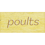 Green Acres Poults Word Art