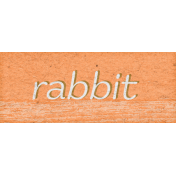 Green Acres Rabbit Word Art