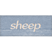 Green Acres Sheep Word Art