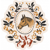 Wild Horses Horse Cameo Sticker