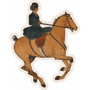 Wild Horses Horse & Rider Sticker