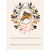 Wild Horses Journal Card Horse 3x4