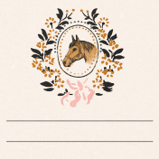 Wild Horses Journal Card Horse 4x4