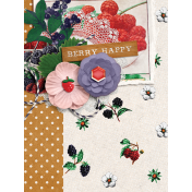 Summer Medley Berry Happy 3x4 Journal Card