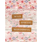 Summer Medley Wood 3x4 Journal Card