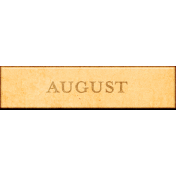 Summer Tea August Word Strip Chipboard