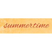 Summer Tea Element Word Art Snippet Summertime