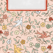 Summer Tea Journal Card Birds 4x4
