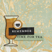 Summer Tea Journal Card Remember 4x4