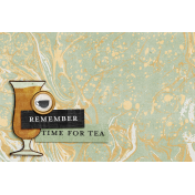 Summer Tea Journal Card Remember 4x6