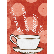 Summer Tea Journal Card Teacup 3x4