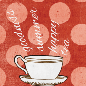 Summer Tea Journal Card Teacup 4x4