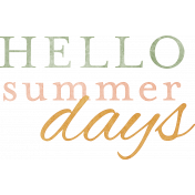 Summer Tea Word Art Hello Summer Days