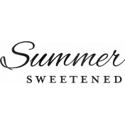 Summer Tea Word Art Summer Sweetened Black