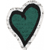 Off the Beaten Path Dark Green Heart 